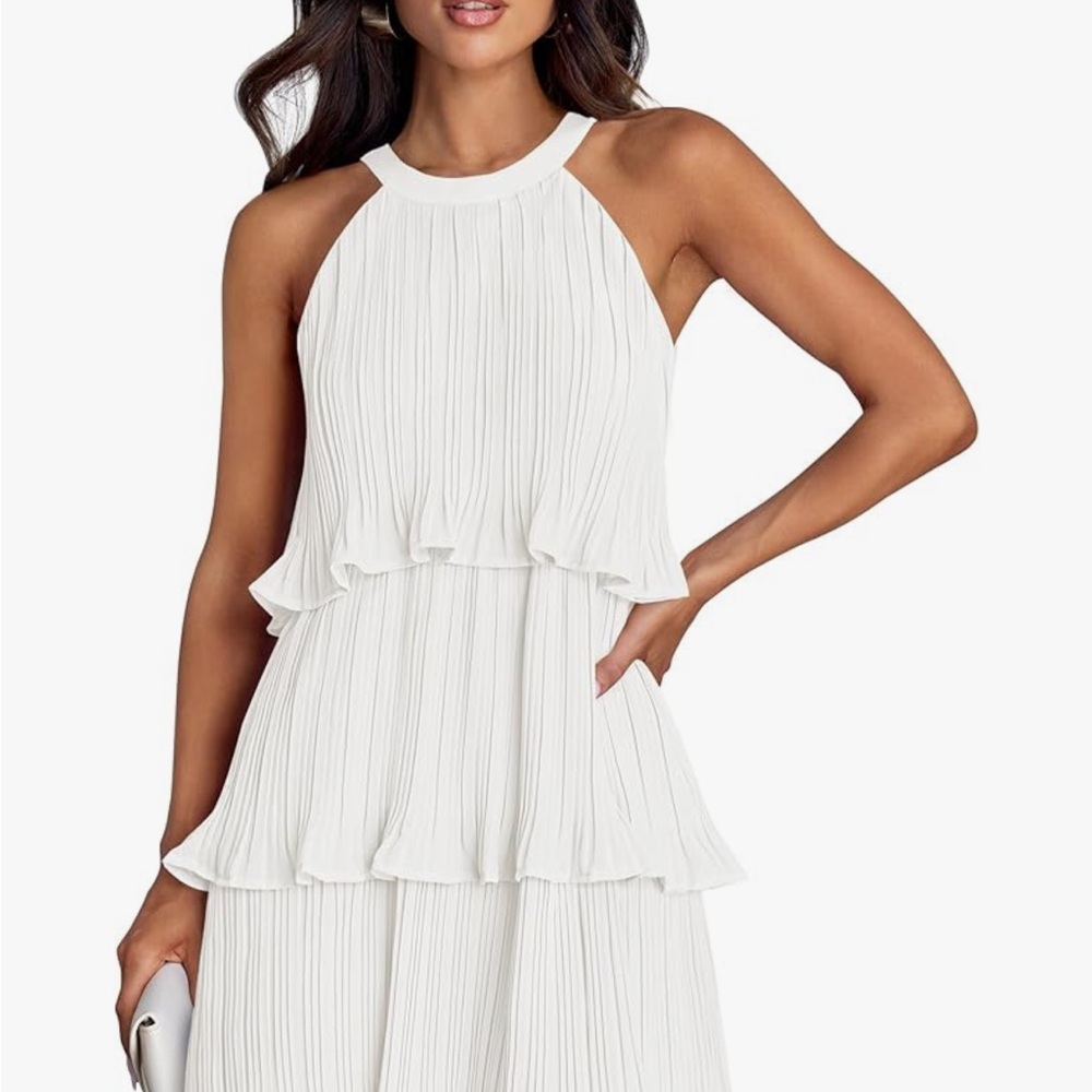 New White Sleeveless Dress